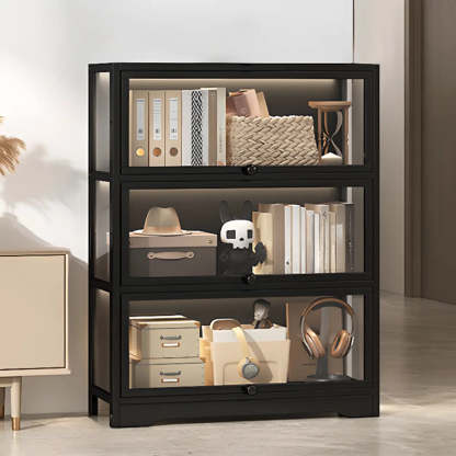 Vertical Narrow Display Bookcase — White
