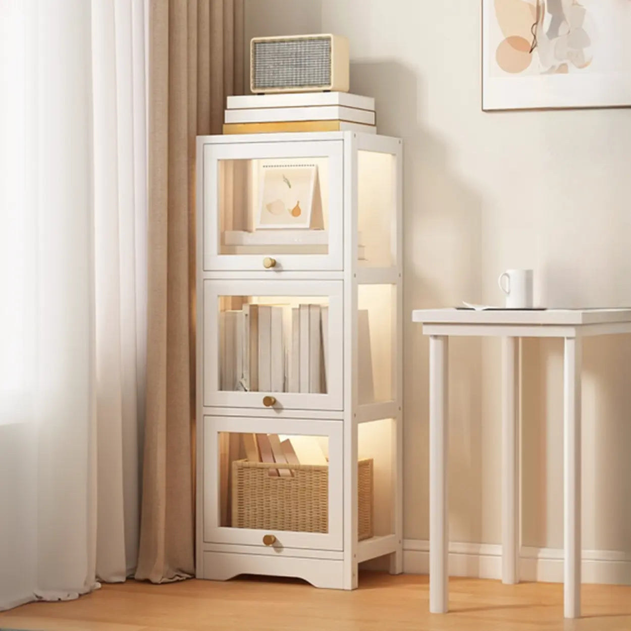 Vertical Narrow Display Bookcase