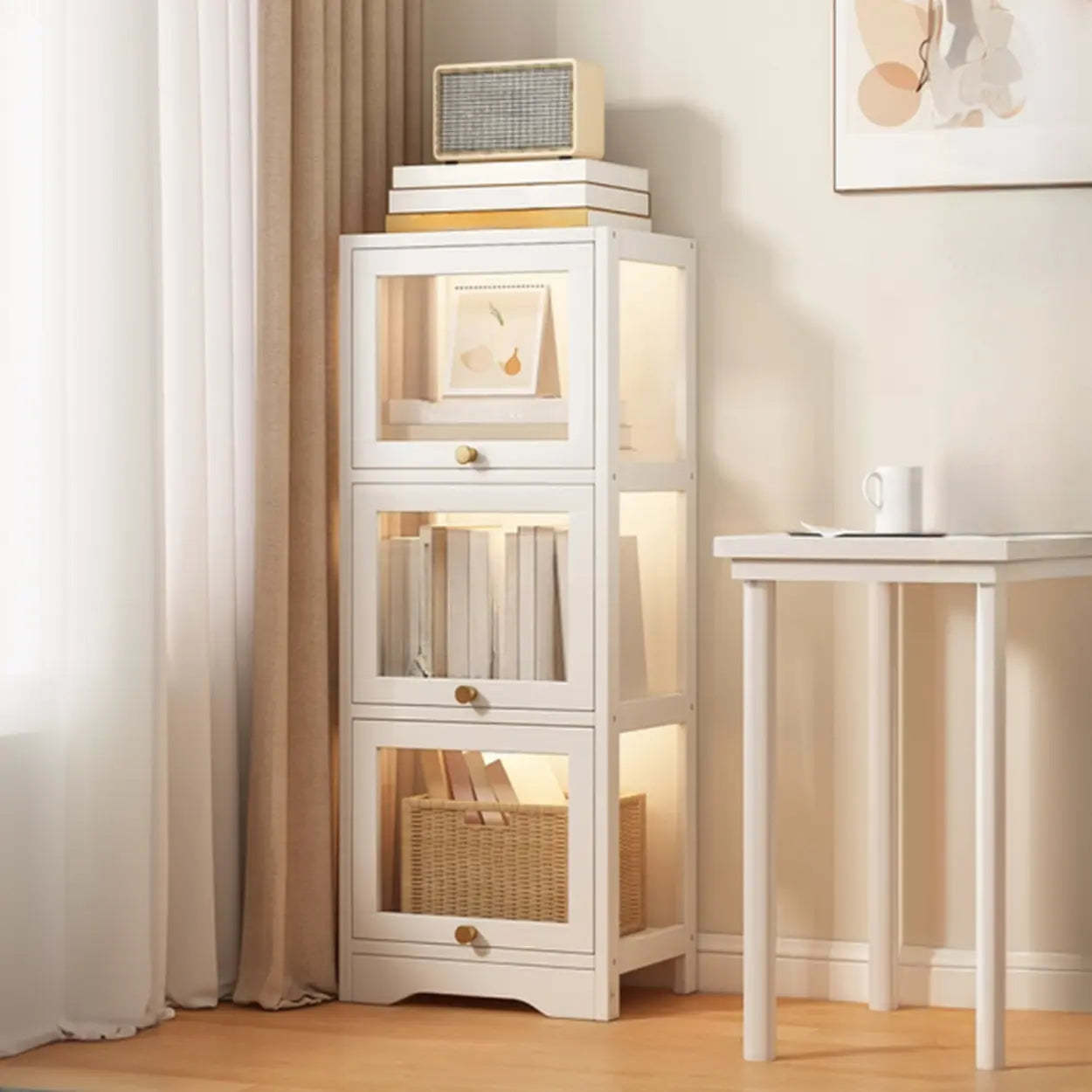 Vertical Narrow Display Bookcase