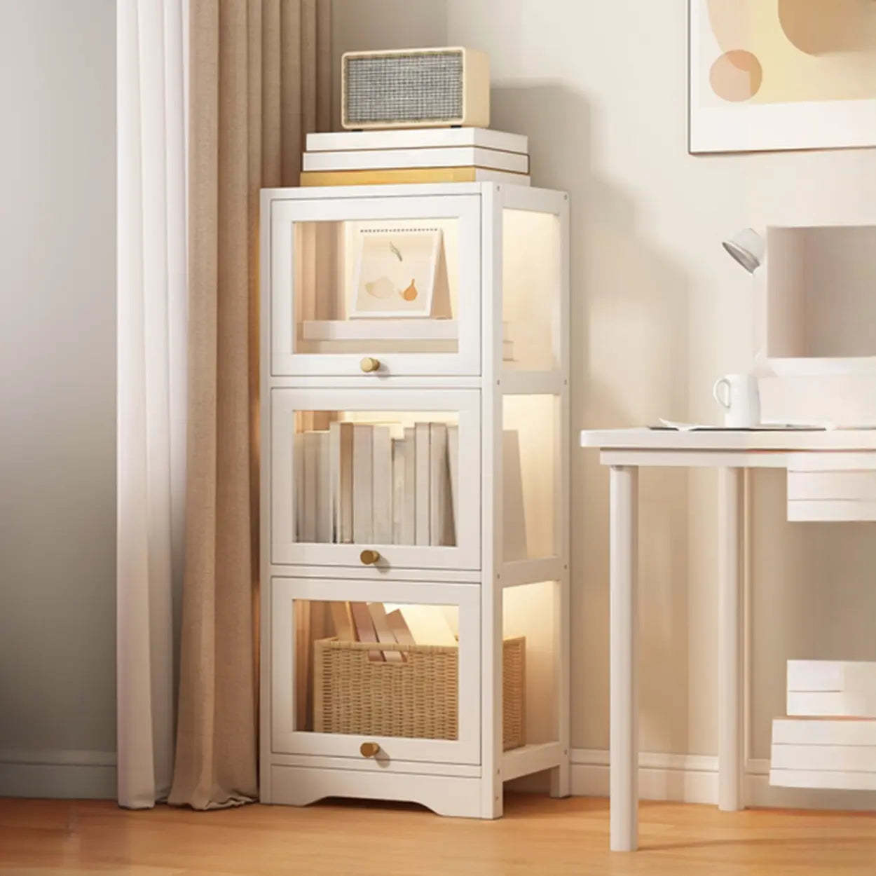 Vertical Narrow Display Bookcase