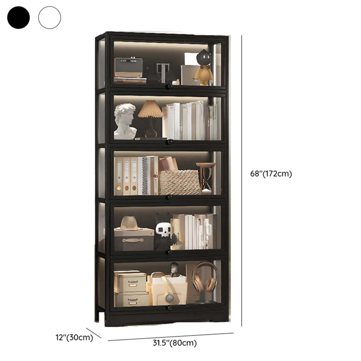 Vertical Narrow Display Bookcase