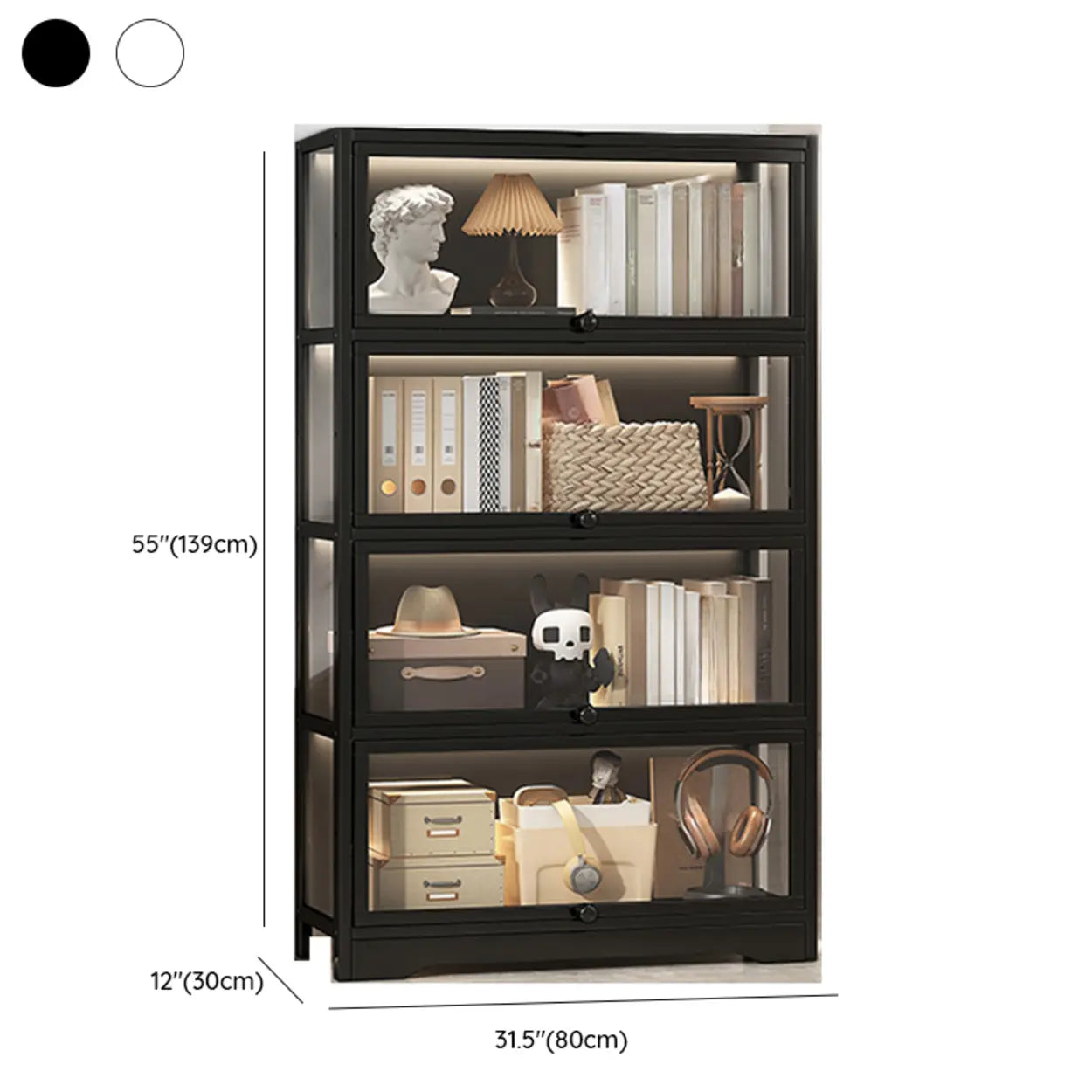 Vertical Narrow Display Bookcase