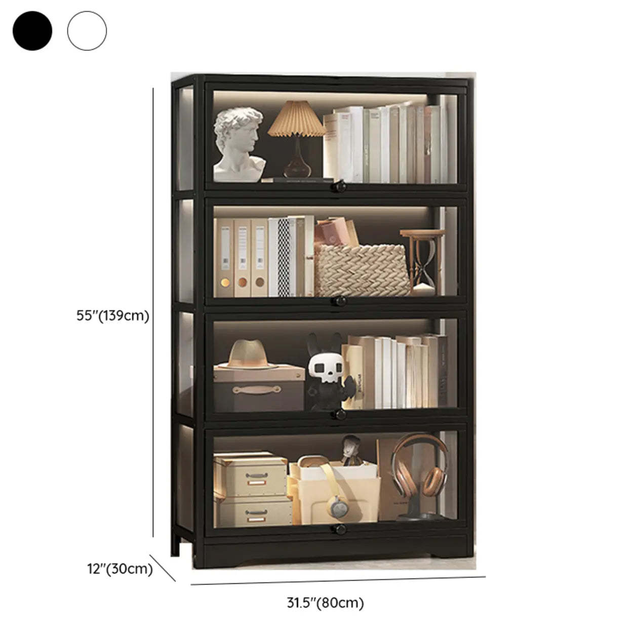 Vertical Narrow Display Bookcase