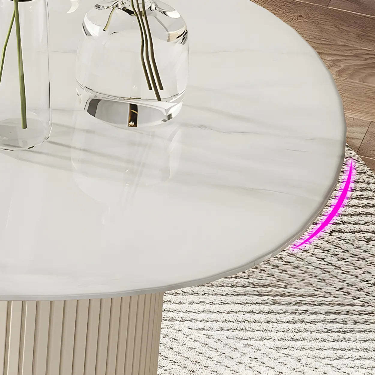 Trendy White Stone Free-Form Office Desk
