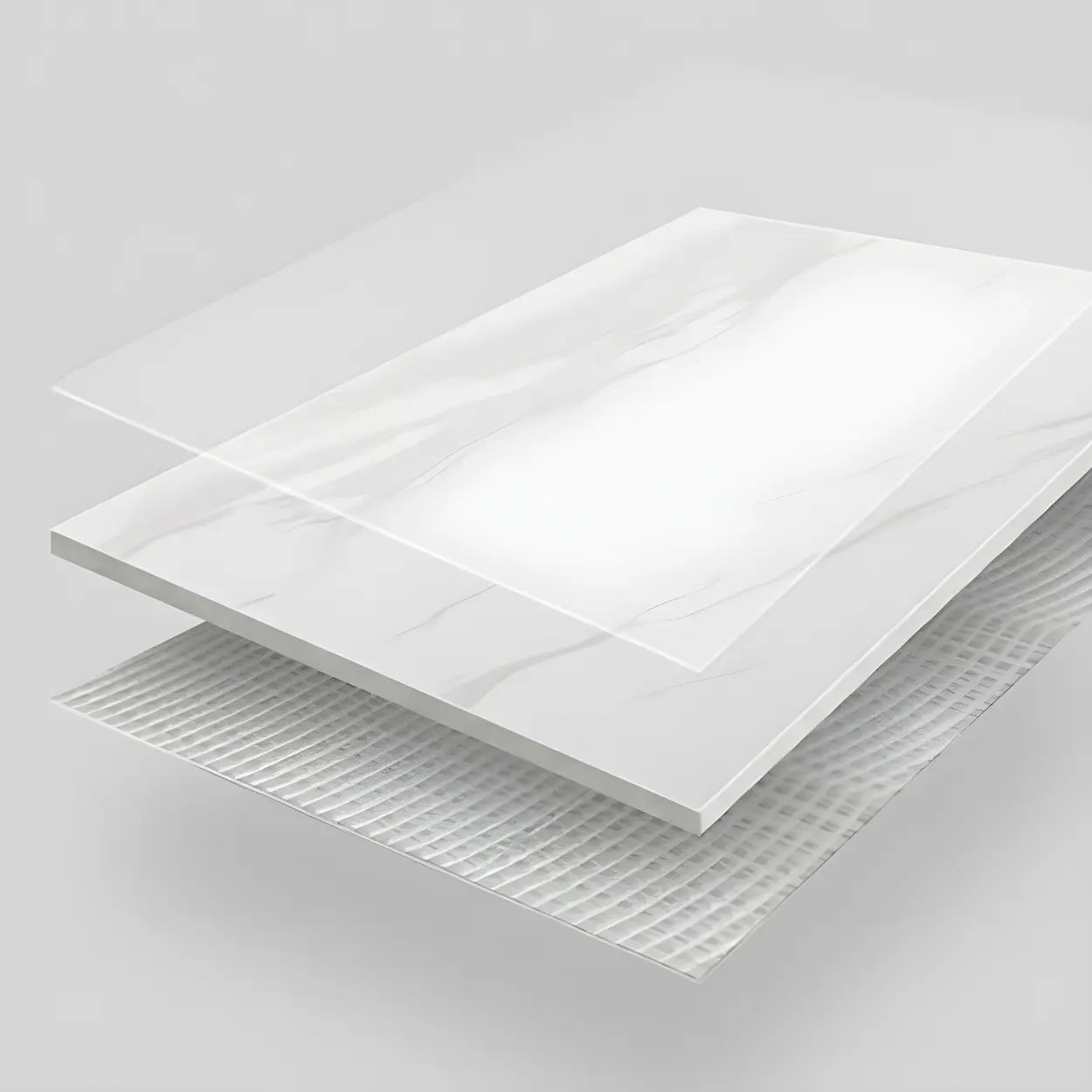 Trendy White Stone Free-Form Office Desk