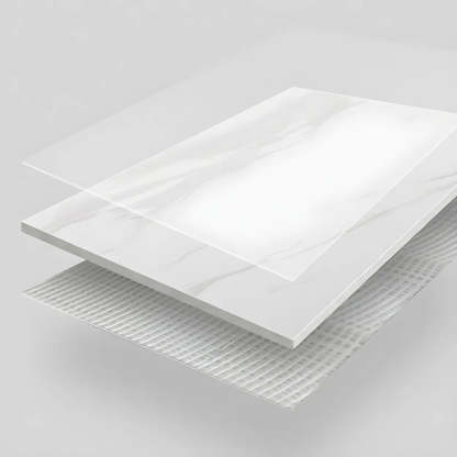 Trendy White Stone Free-Form Office Desk