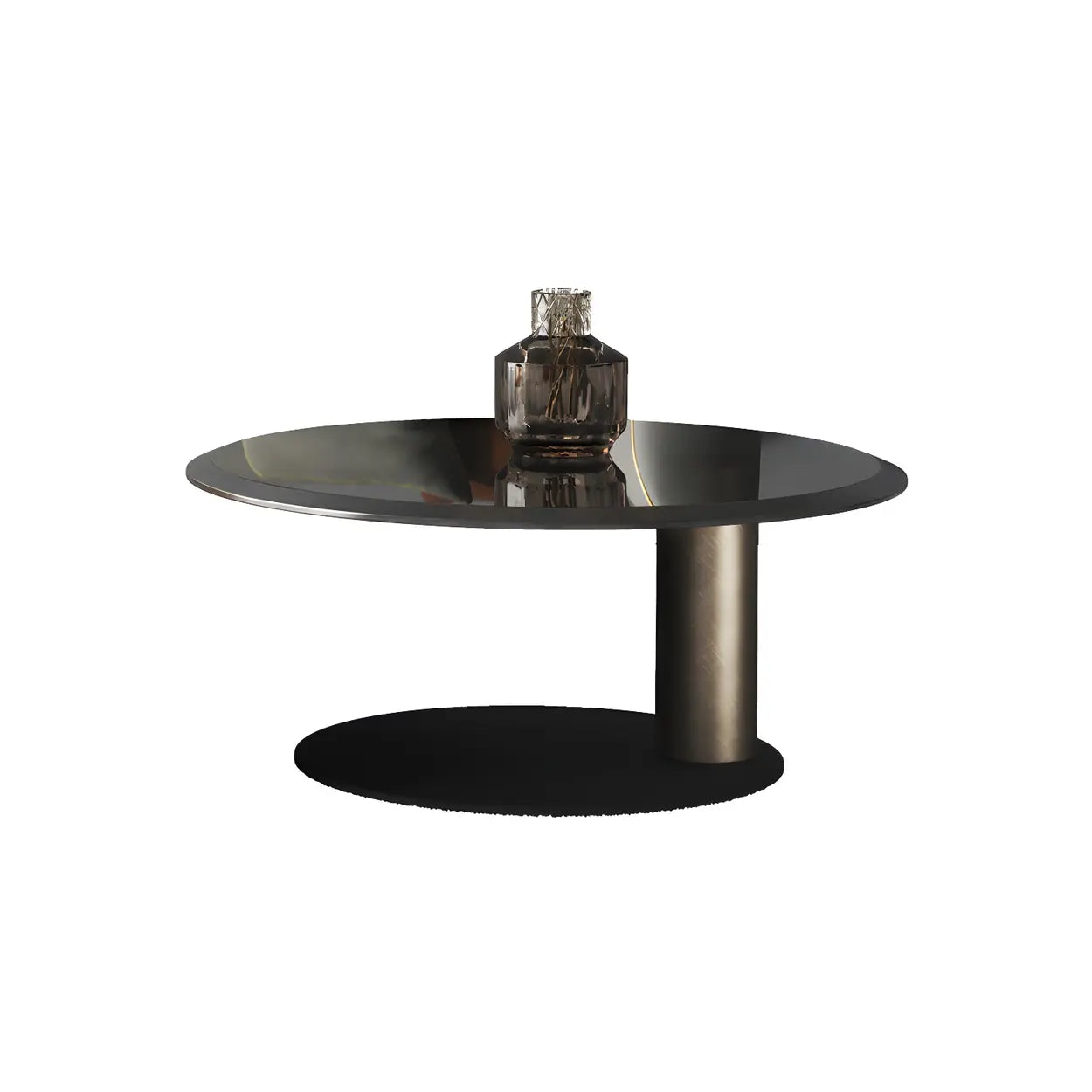 Round Steel-Base Nesting Coffee Tables — Drawers Not Included