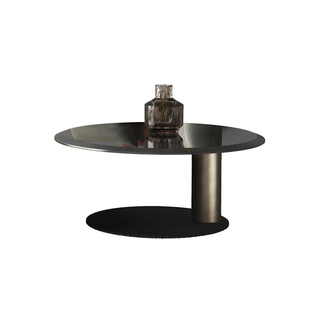 Round Steel-Base Nesting Coffee Tables — Drawers Not Included