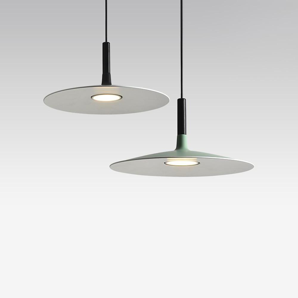 Flat Circular Design Industrial Pendant Lighting Modern Metal Kitchen Lighting Dining Room Lighting Ceiling Light-Lighom