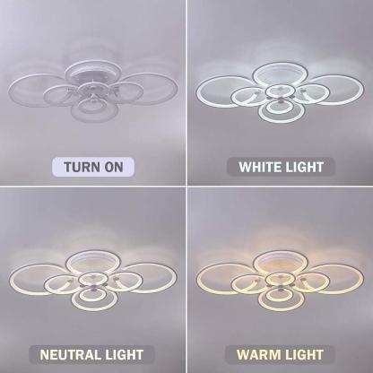 Elegant Semi Flush Mount Ceiling Lights with Unique Overlapping Rings-Lighom