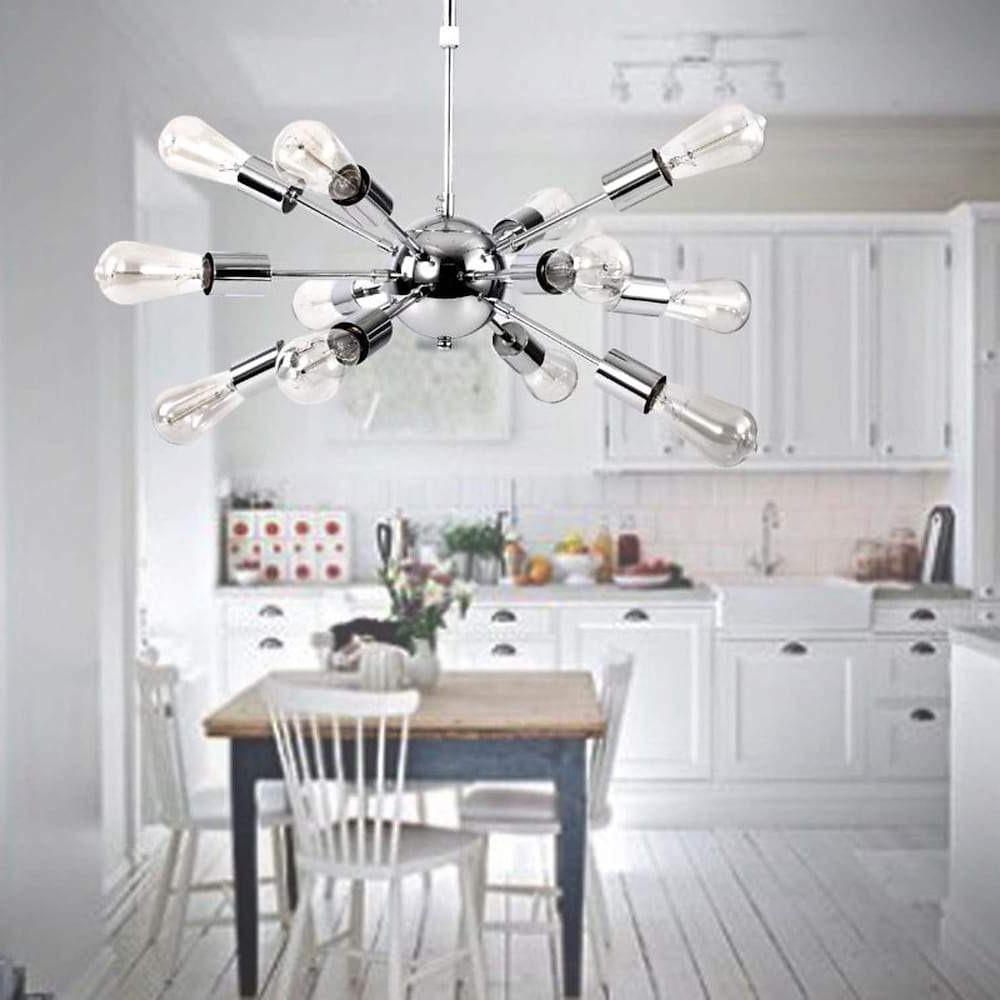 Modern Sputnik Kitchen Dining Chandelier, 12-Bulb