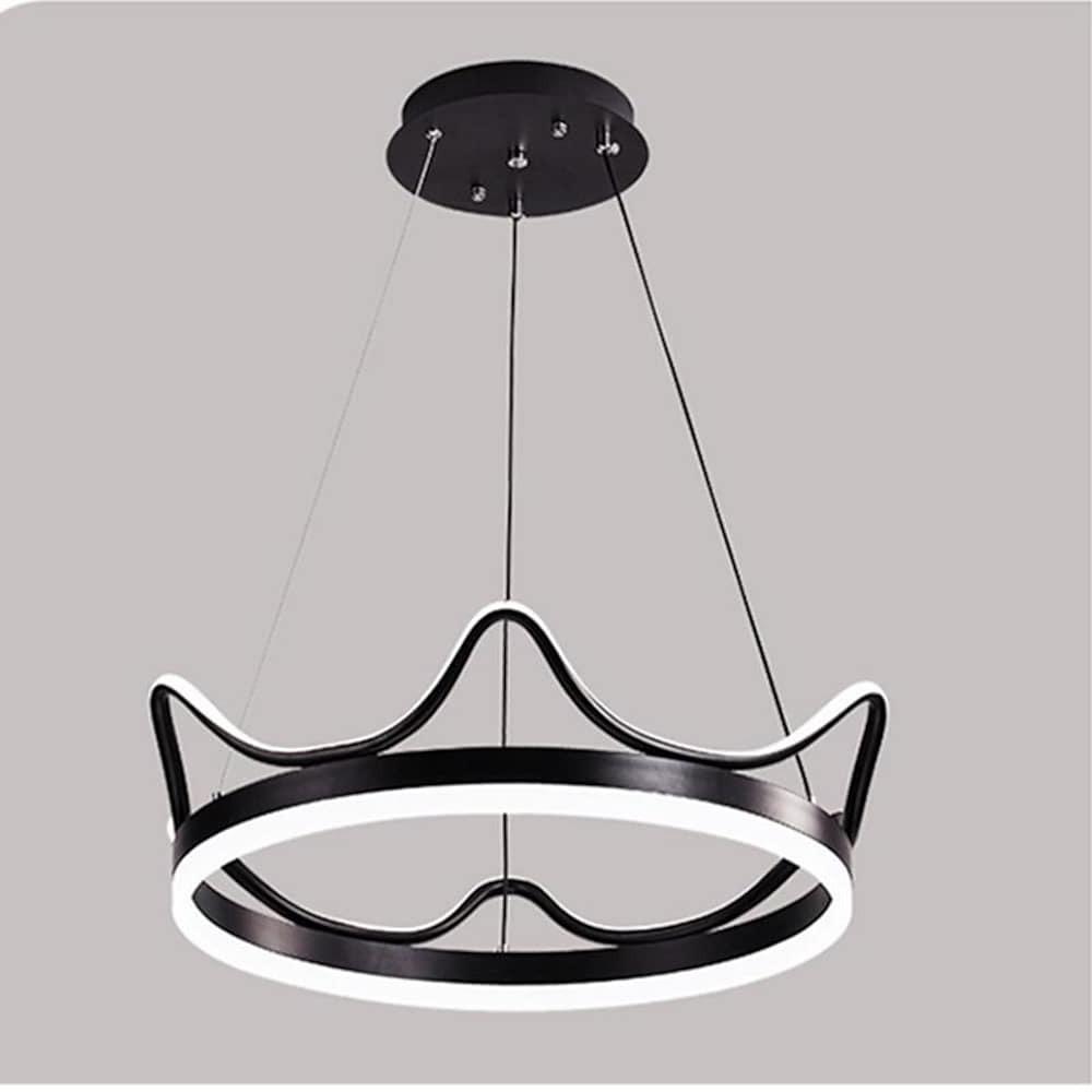 Dimmable Round Crown LED Ring Chandelier