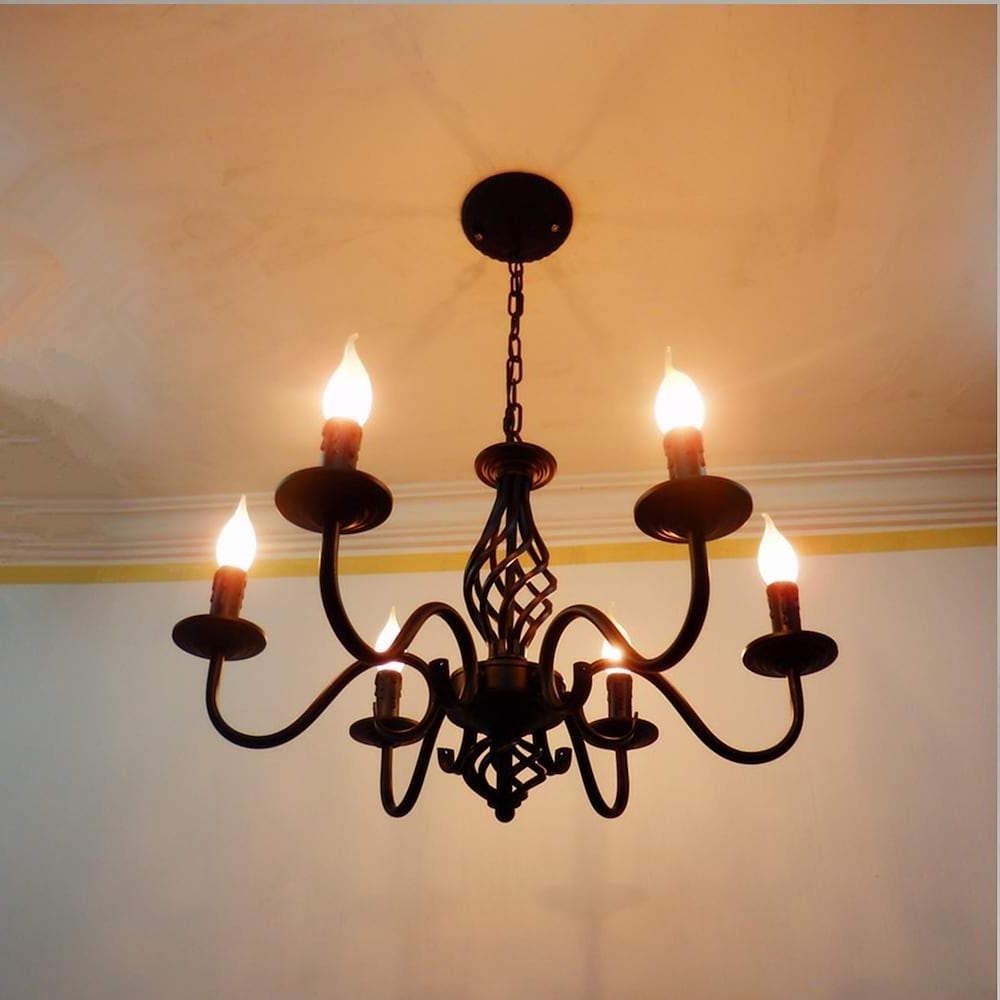 6 Lights Candles-shaped LED Modern Chandeliers Pendant Light Hanging Lamp-Lighom