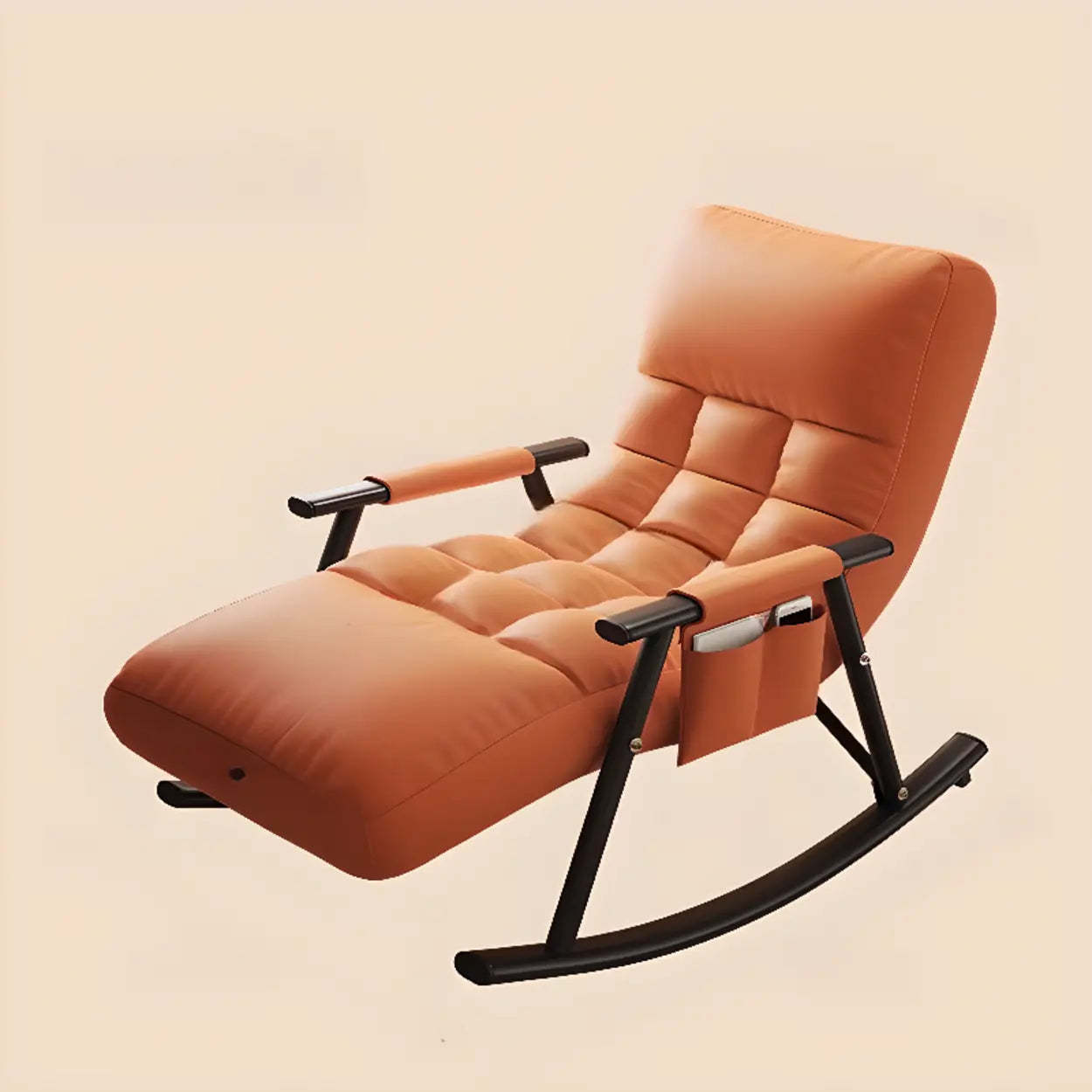 Twilight Orange Round-Arm Rocking Chair