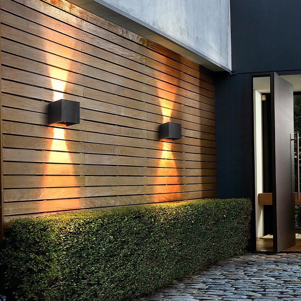 Square Waterproof Up Down Lighting Adjustable Modern Exterior Lights-Lighom