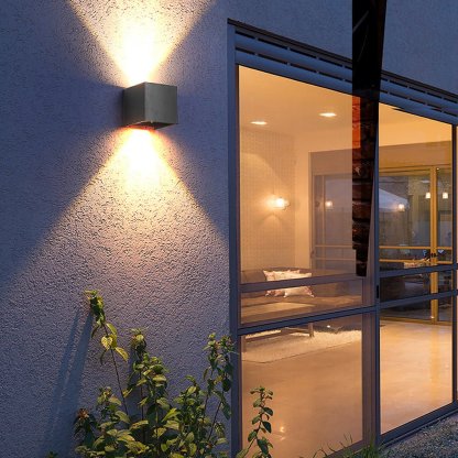 Square Waterproof Up Down Lighting Adjustable Modern Exterior Lights-Lighom