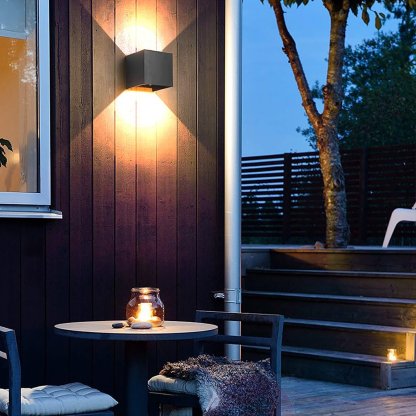Square Waterproof Up Down Lighting Adjustable Modern Exterior Lights-Lighom