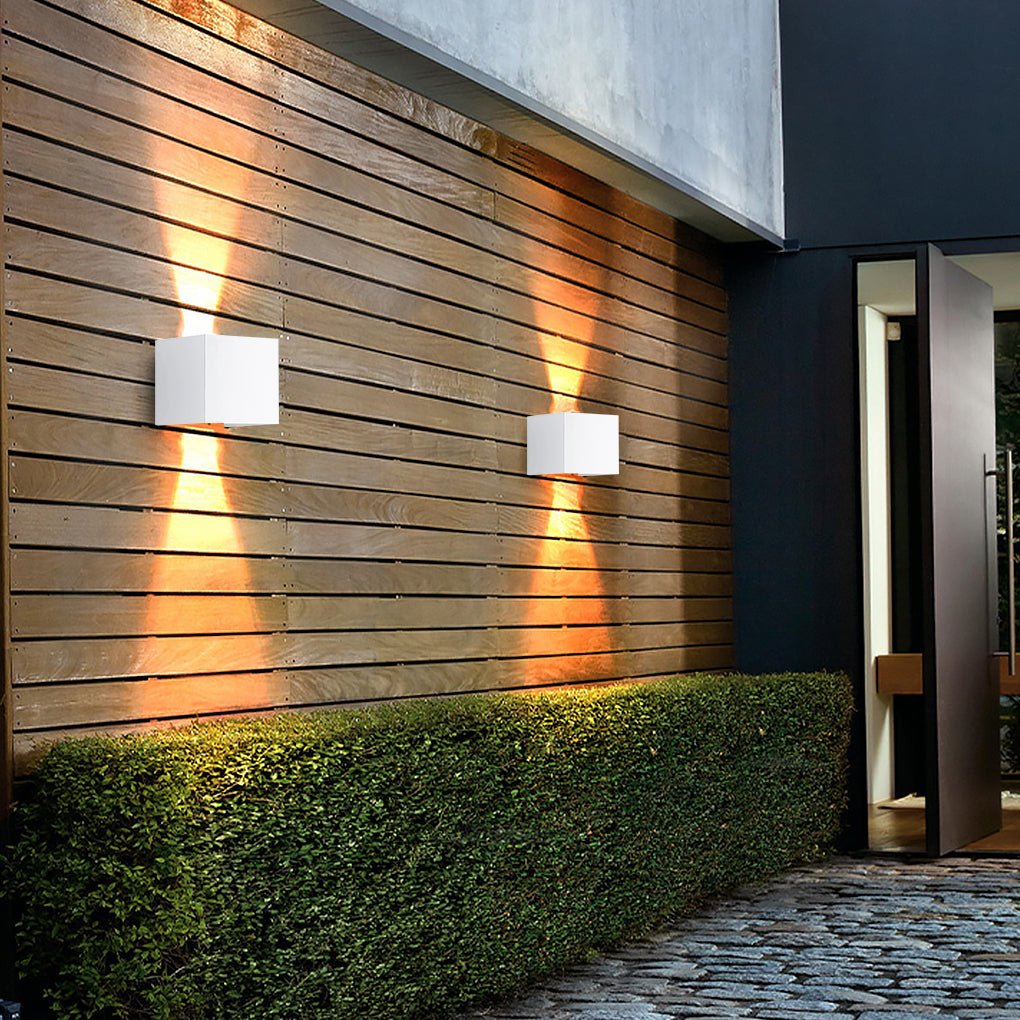Square Waterproof Up Down Lighting Adjustable Modern Exterior Lights-Lighom