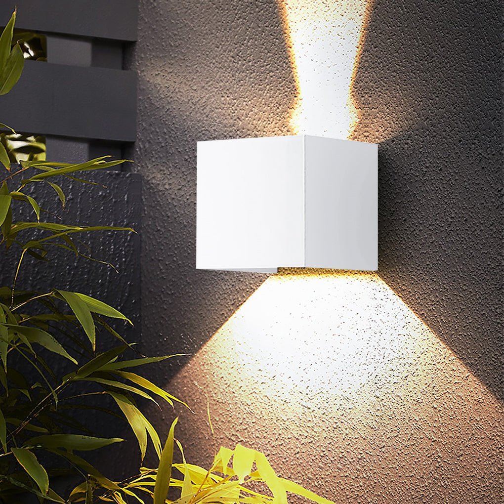 Square Waterproof Up Down Lighting Adjustable Modern Exterior Lights-Lighom