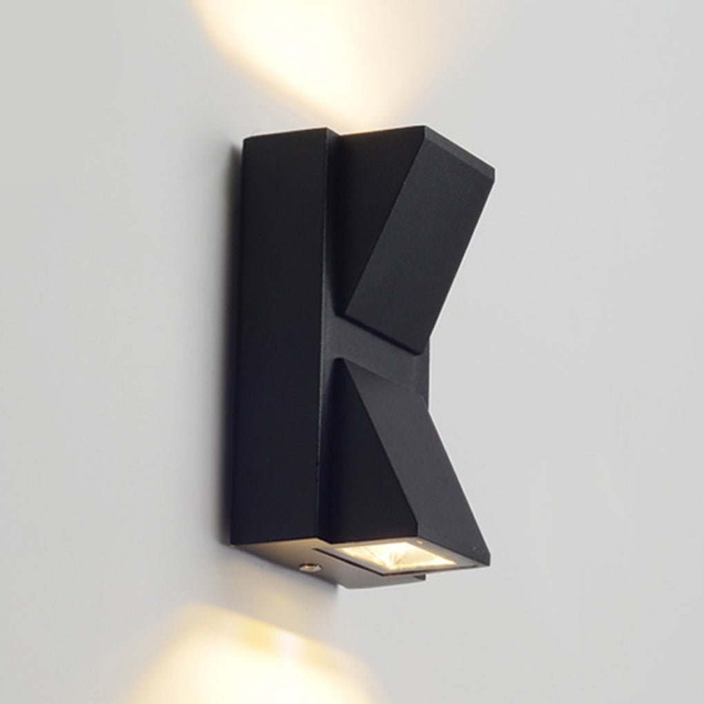 Waterproof Up & Down K-Type Black LED Outdoor Wall Lights-Lighom