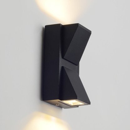 Waterproof Up & Down K-Type Black LED Outdoor Wall Lights-Lighom