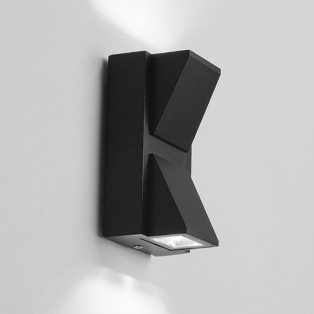 Waterproof Up & Down K-Type Black LED Outdoor Wall Lights-Lighom