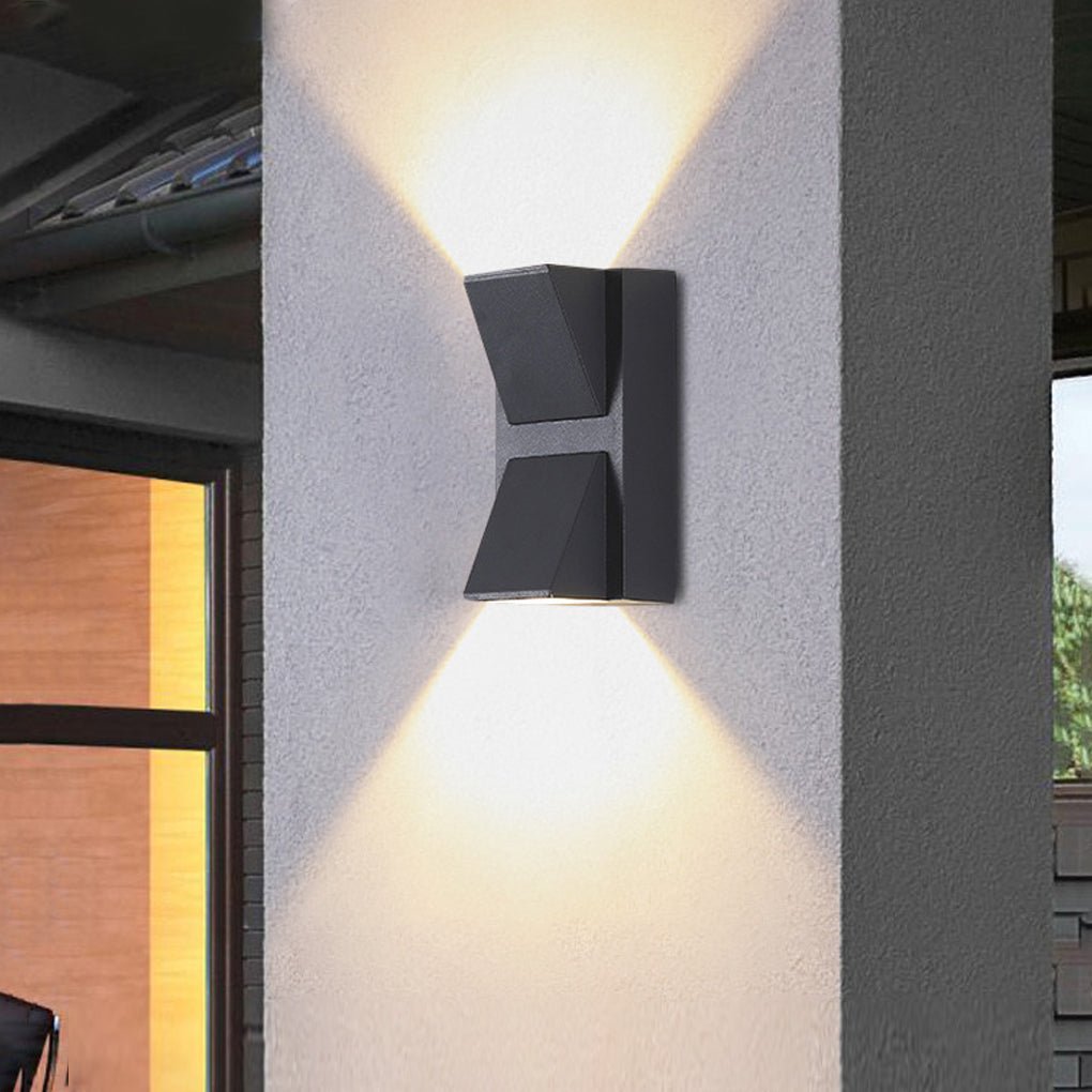 Waterproof Up & Down K-Type Black LED Outdoor Wall Lights-Lighom
