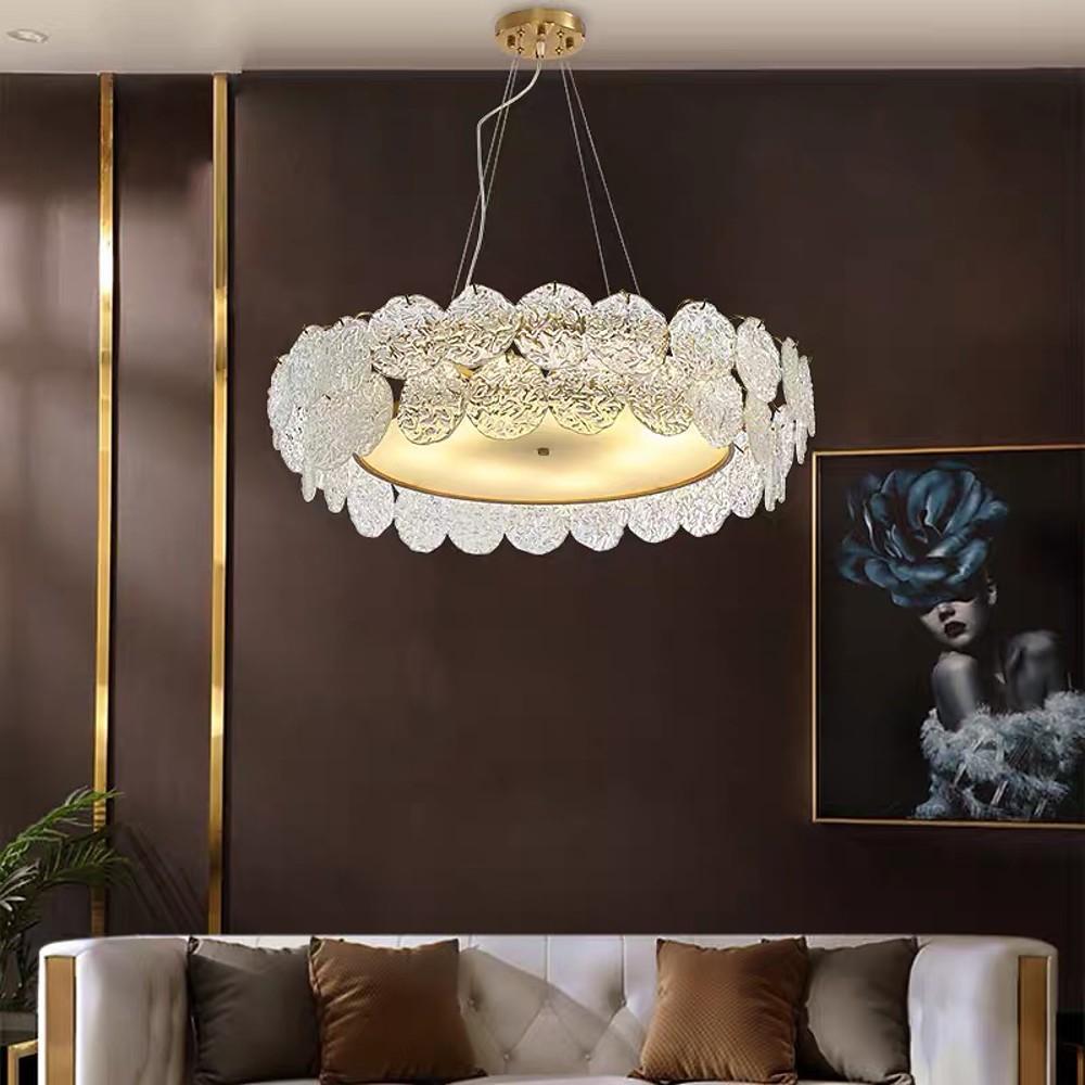 Shell Chandeliers Glass Acrylic LED Kitchen Dining Room Lighting Ceiling Light-Lighom
