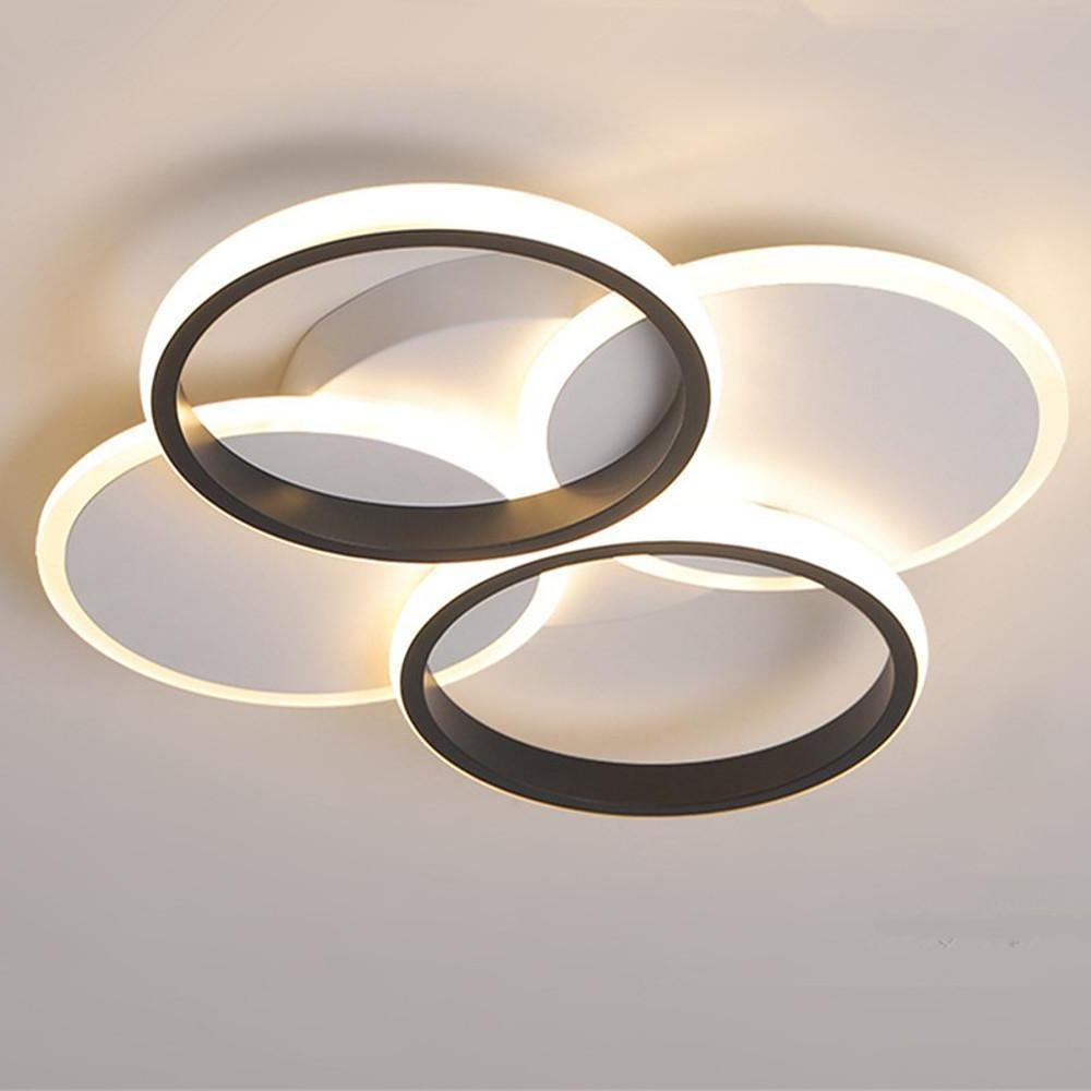 4 Circle Modern Flush Mount Lights Geometrical LED Ceiling Lights-Lighom