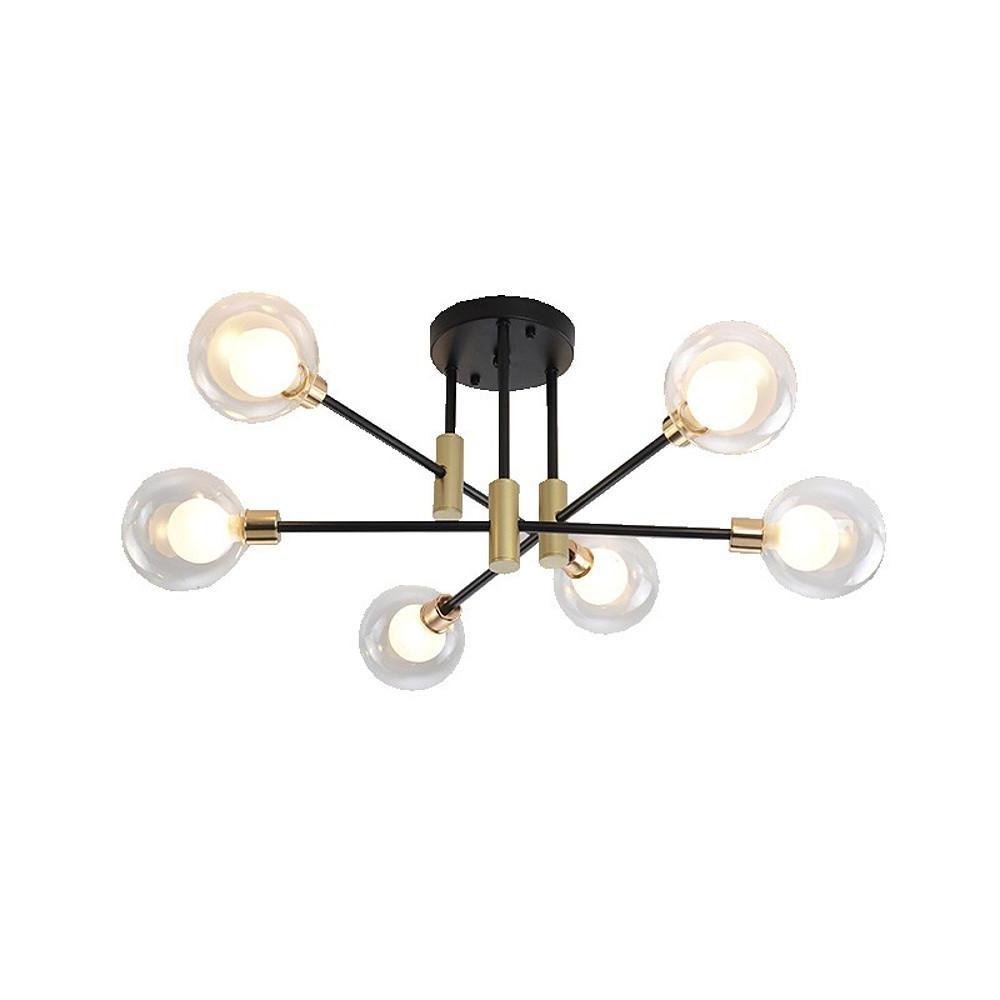 Sputnik metal flush mount lighting for bedroom — Cool White (6000K)