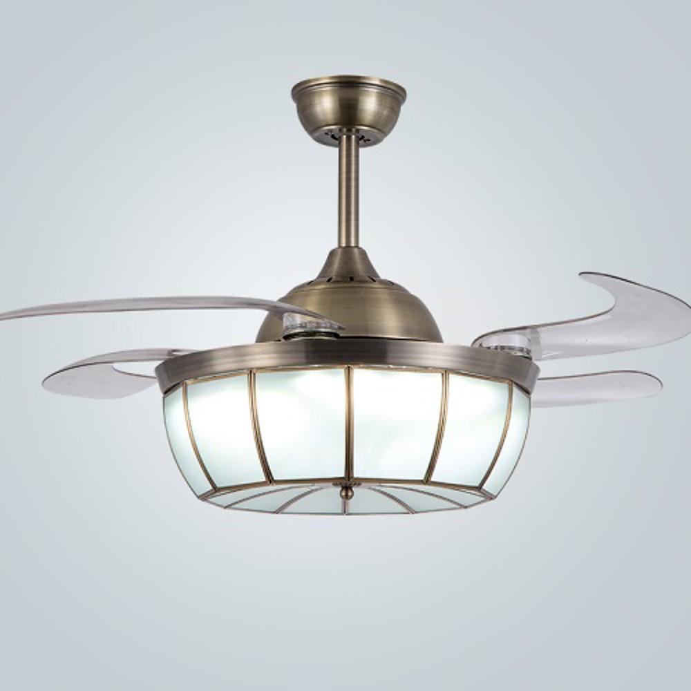 Bronze Farmhouse Retractable Ceiling Fan
