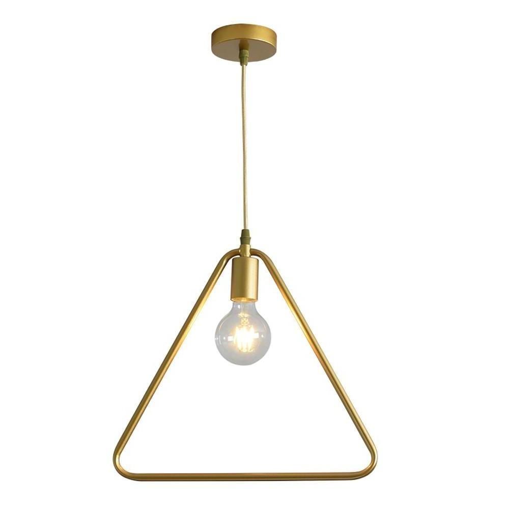 Metal Black and Gold Pendant Light Rounded Square Pendant Lighting-Lighom