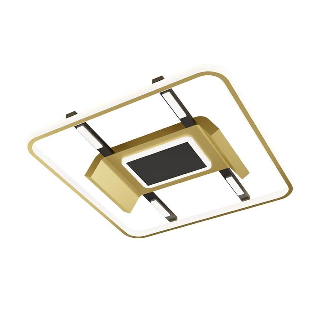 Square Metal Dimmable LED Modern Ceiling Lights Flush Mount Lighting-Lighom