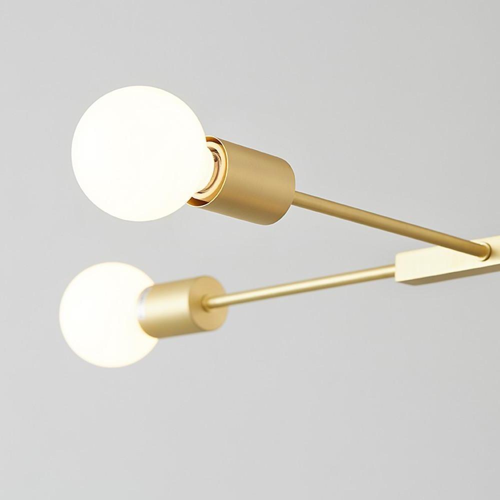 5-light LED Artistic Glass Metal Modern Sputnik Chandelier Ceiling Lights-Lighom