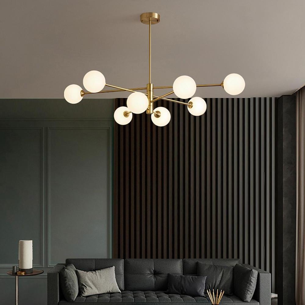 Industrial Modern Cluster Globe Geometric Pendant Light Ceiling Light-Lighom