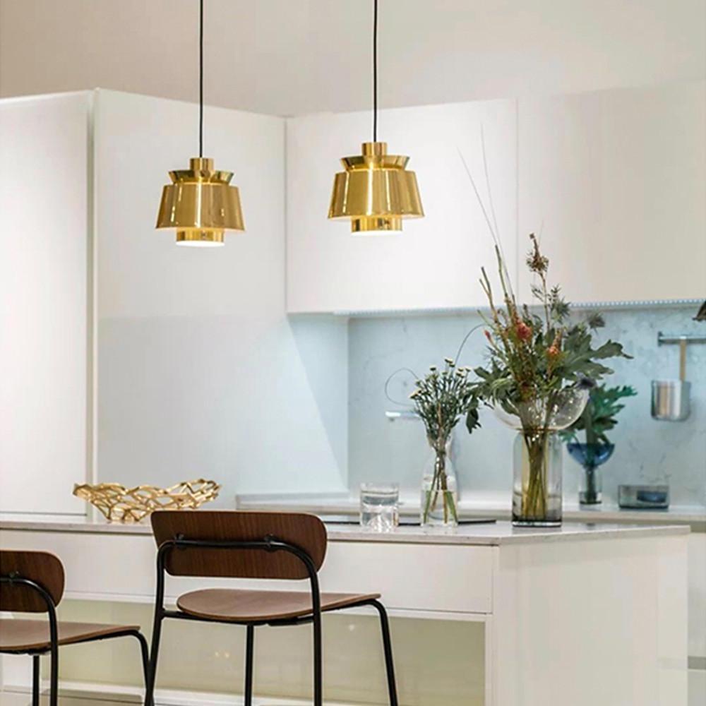 Creative Cylindrical Electroplated Metal LED Modern Pendant Lighting-Lighom