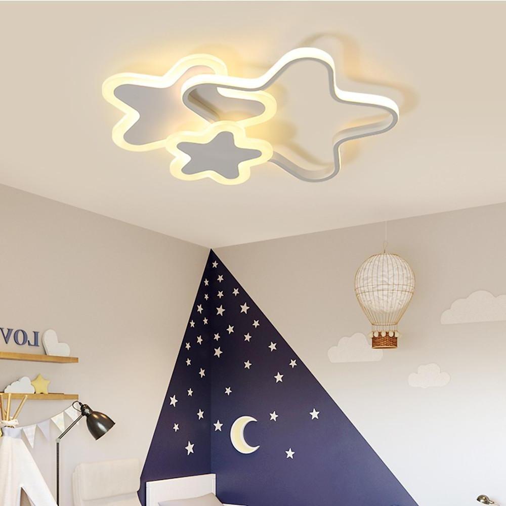 Triple Star Flush Mount Light LED Ceiling Light for Baby Kids Lighting-Lighom