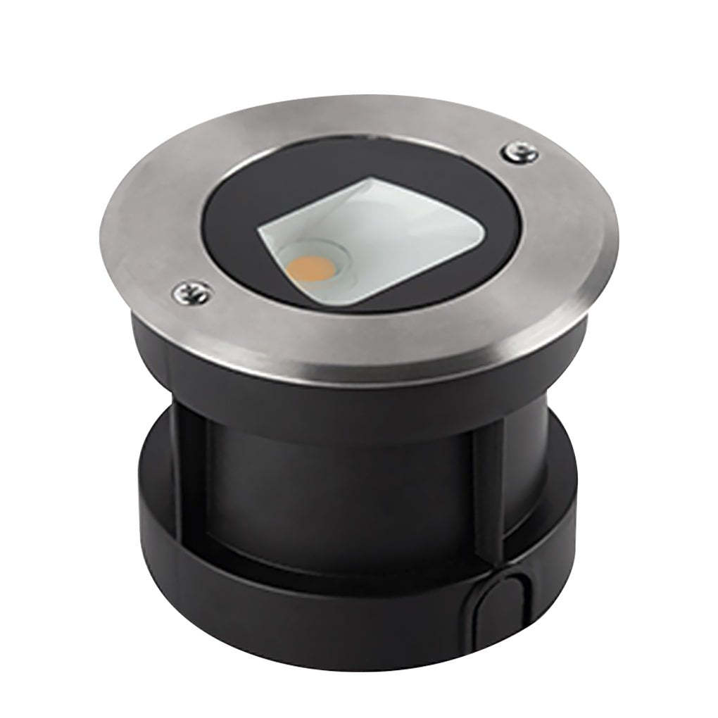 Ultra-thin Waterproof Recessed Step Lights LED Ground Lighting for Stairs, Decks (IP65, 110-240V, Warm White)-Lighom