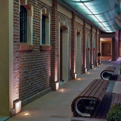 Ultra-thin Waterproof Recessed Step Lights LED Ground Lighting for Stairs, Decks (IP65, 110-240V, Warm White)-Lighom