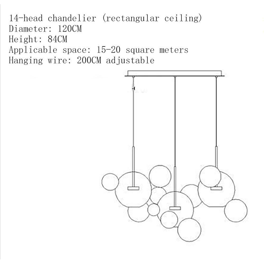 Globe Bubble Glass Pendant Light Modern Pendant Lighting-Lighom