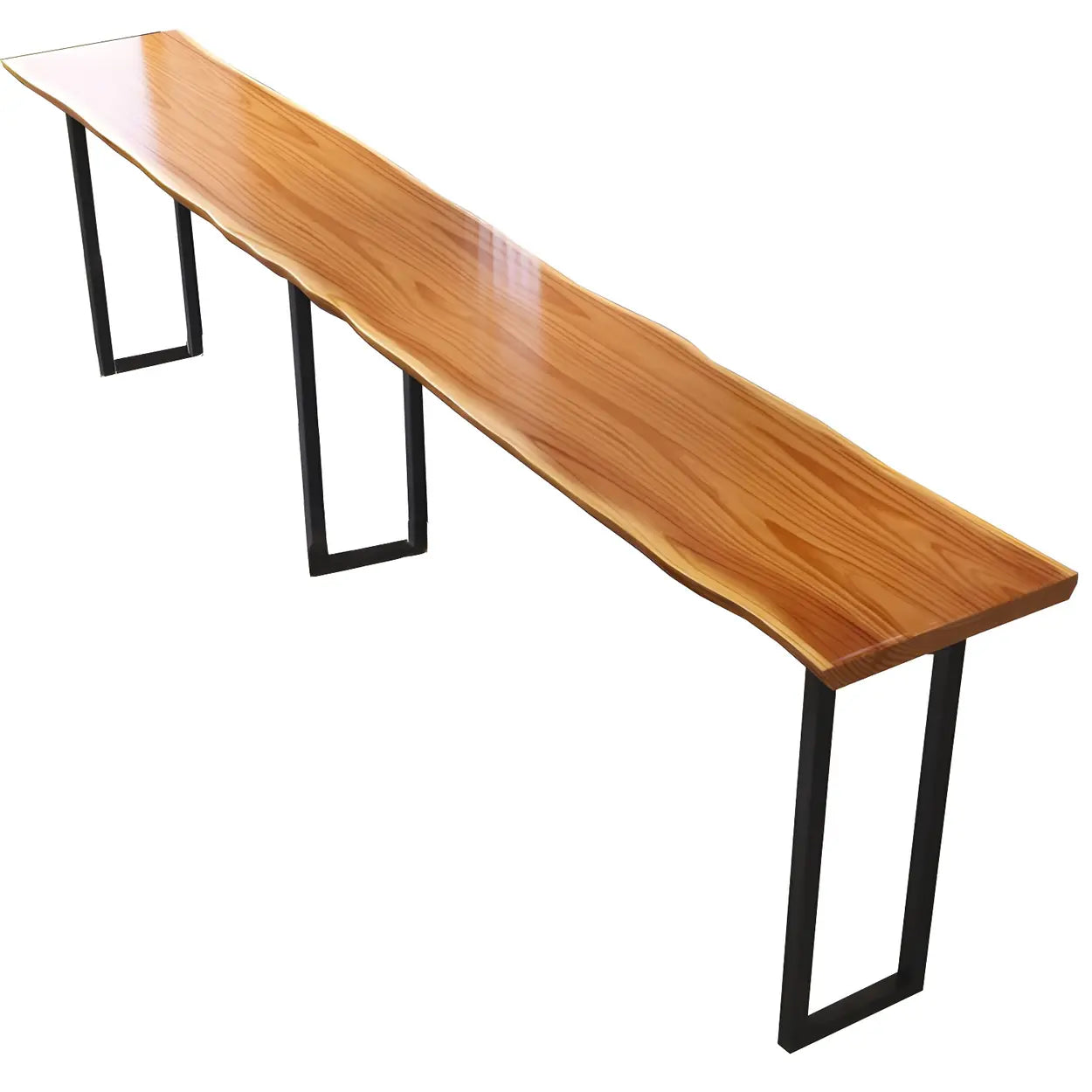 Unique Brown Rectangular Wood Dining Bar Table — Table Only