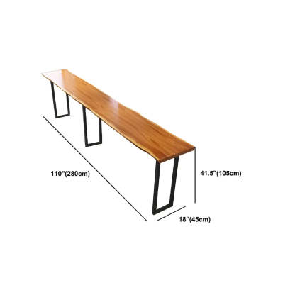 Unique Brown Rectangular Wood Dining Bar Table — Table Only