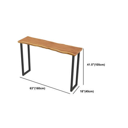 Unique Brown Rectangular Wood Dining Bar Table