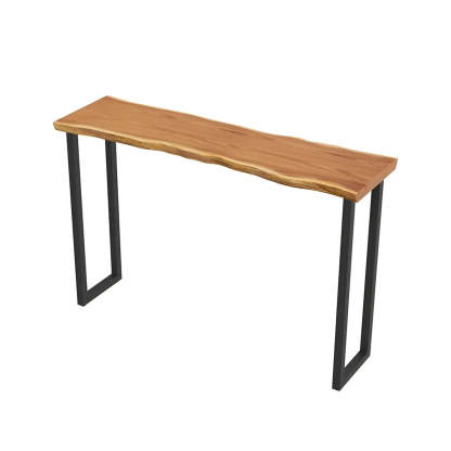 Unique Brown Rectangular Wood Dining Bar Table — Table Only