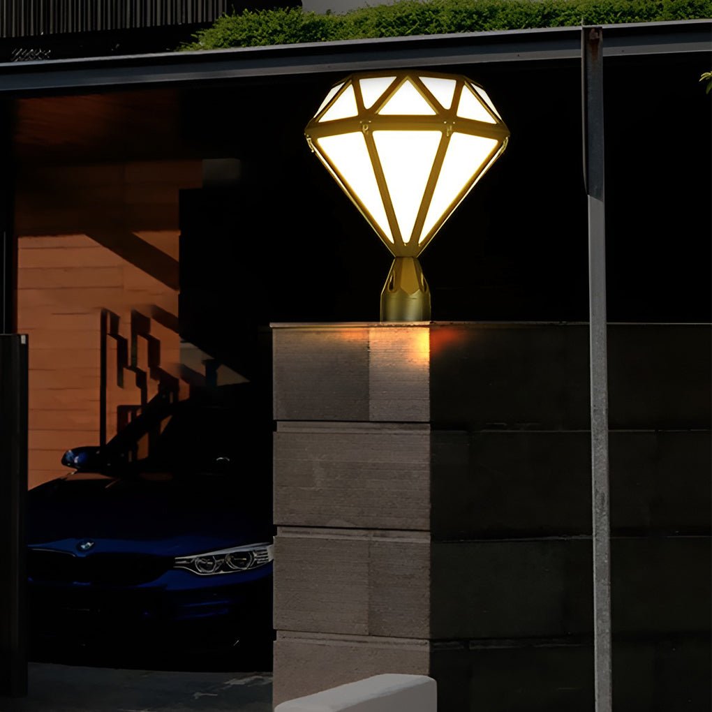 Unique Diamond-shaped LED Post Lights Outdoor Lights Waterproof Fence Post Lights-Lighom