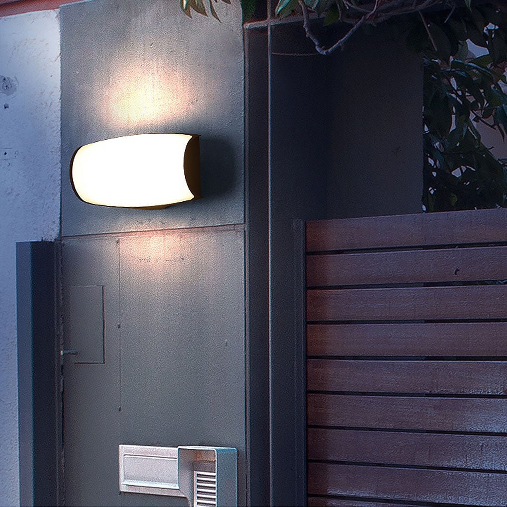 Unique Double-layer Lampshade Waterproof Outdoor LED Wall Lamp for Villa Courtyard Balcony-Lighom