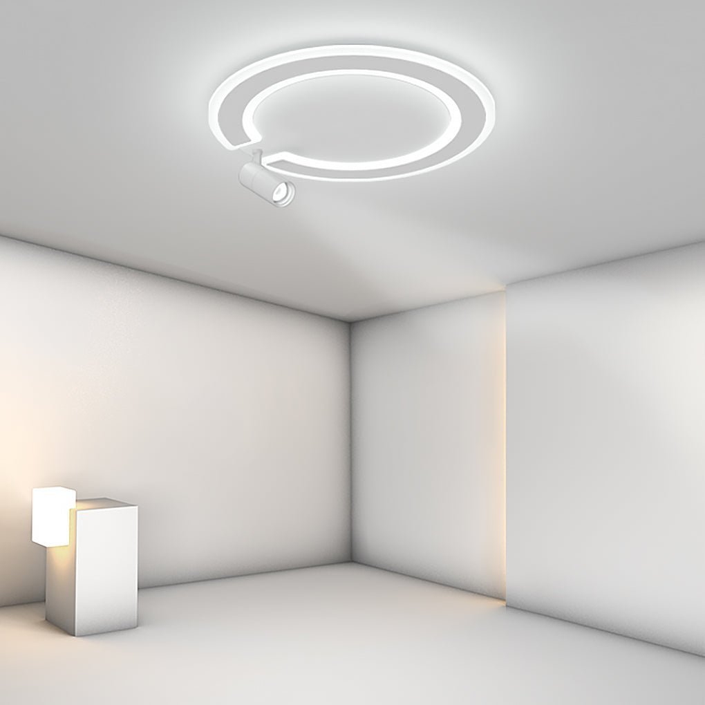 Circle Iron Acrylic Flush Mount Spotlight