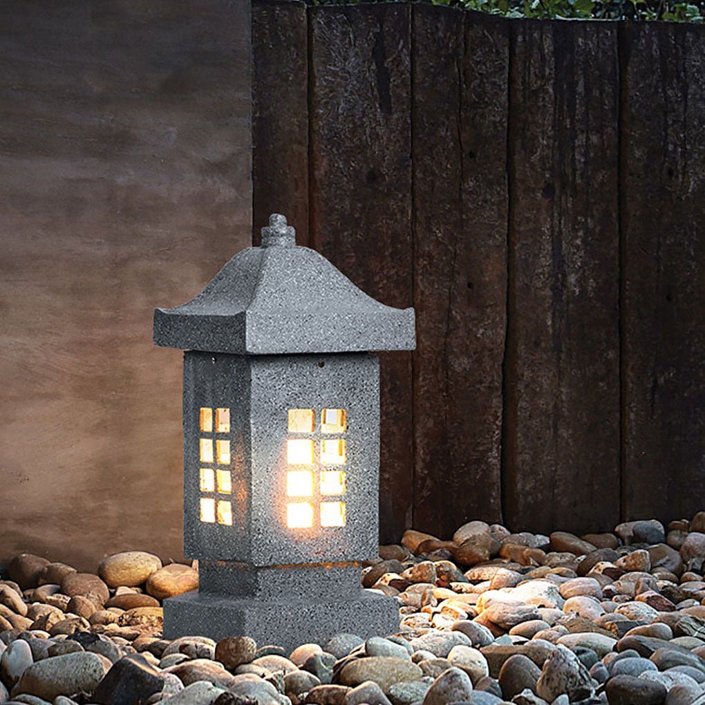 Unique Outdoor Waterproof Imitation Stone Pillar Landscape Lighting Decorative Lamp-Lighom