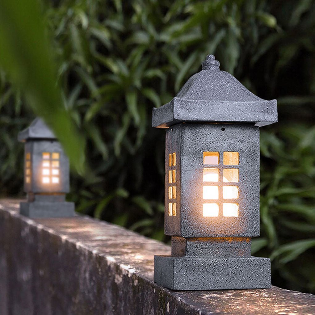 Unique Outdoor Waterproof Imitation Stone Pillar Landscape Lighting Decorative Lamp-Lighom