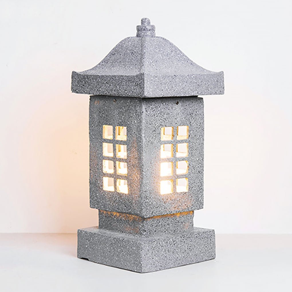 Unique Outdoor Waterproof Imitation Stone Pillar Landscape Lighting Decorative Lamp-Lighom